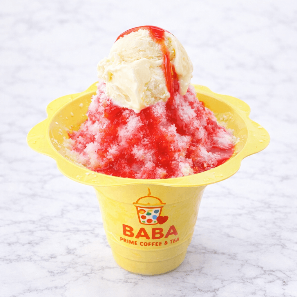 Strawberry Ice Cream Shaved Iced